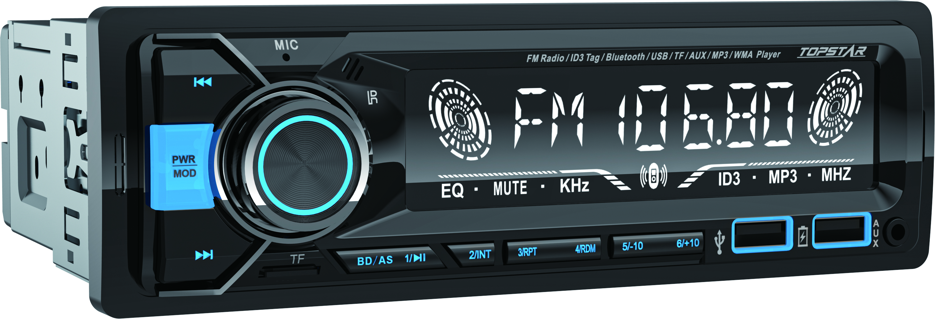 Fixed Panel Car MP3 Player Double USB