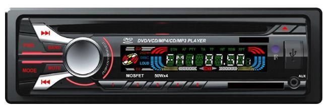 One DIN Fixed Panel Car Audio DVD Player