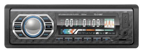 One DIN Fixed Panel Car MP3 Player with Big Heatsink