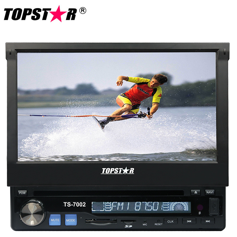 One DIN 7 Inch Retractable Screen Car DVD Player